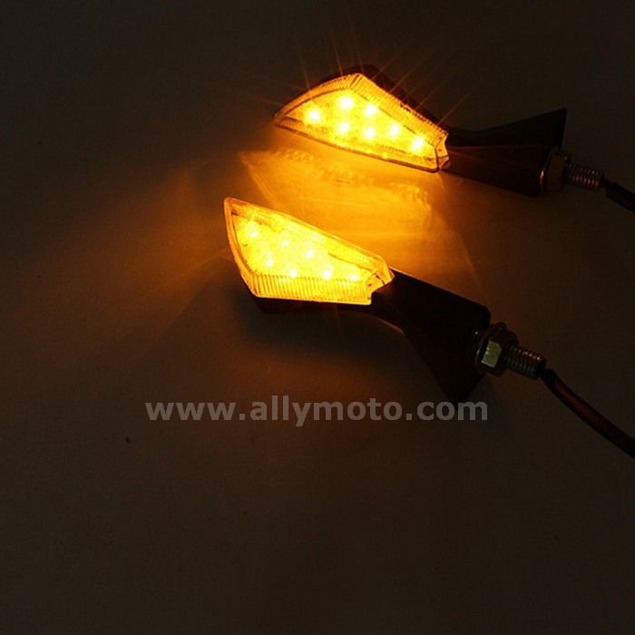 29 7 Led Turn Signal Indicators Light Lamp Amber Heart-Shape Style@5